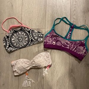 COPY - Bundle of 3 Small swimming suit tops, like new condition and NWT.